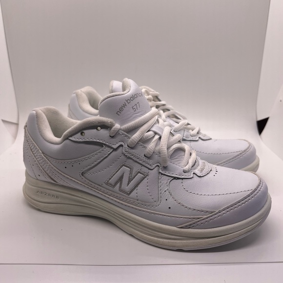 New Balance Shoes New Balance Ww577wt Womens White Leather Walking